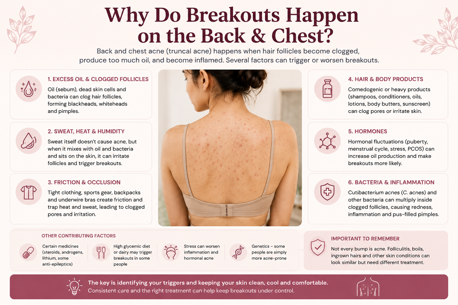 Why back and chest acne breakouts happen