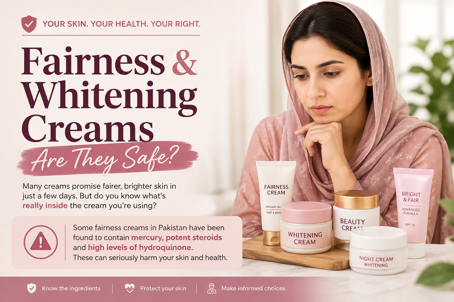 Fairness and whitening creams in Pakistan and questions about their safety