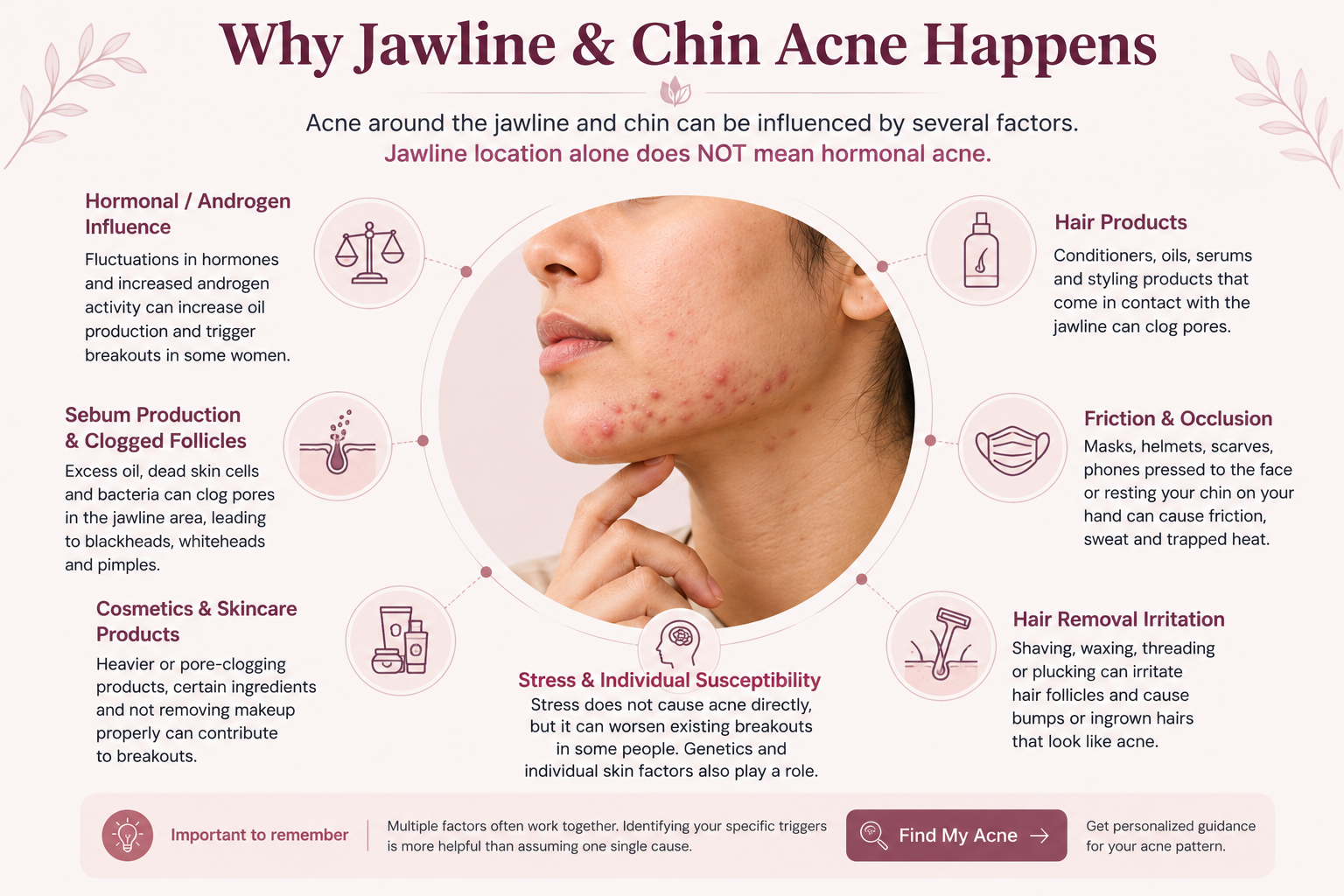 Why jawline and chin acne happens